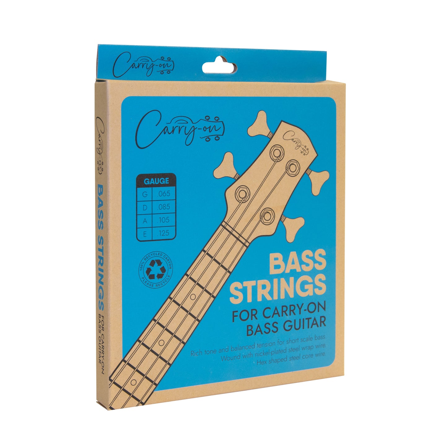 Carry-on Bass strings for the Carry-on Travel Electric Bass Guitars